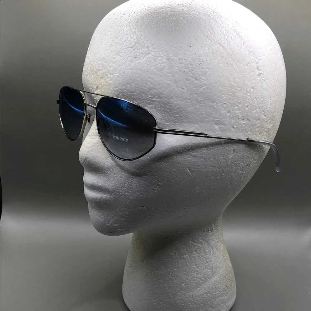 DKNY aviator style metal sunglasses UNISEX sample gradient lens.